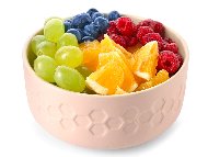 Рецепта Плодова салата с грозде, портокал, малини и боровинки